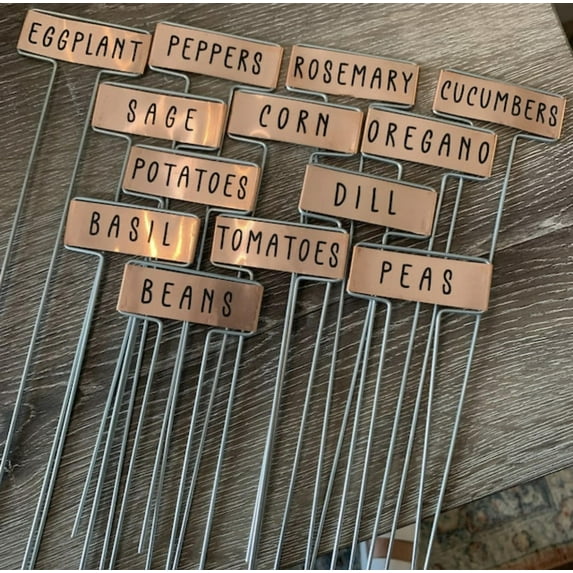 Planter Earth Plant Tags 1” x 2.5”, Copper, 40 Count