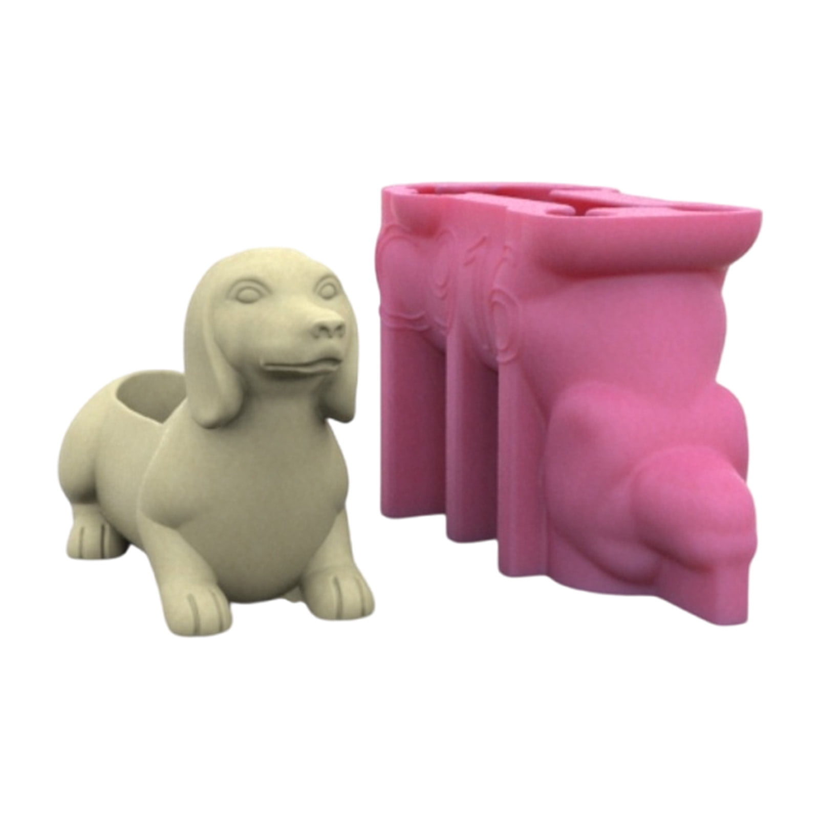 Planter Moulds Vase Molds Dachshund Dog Shape Flowerpot Molds Epoxy Resin Mold Pen Storage Holder Molds
