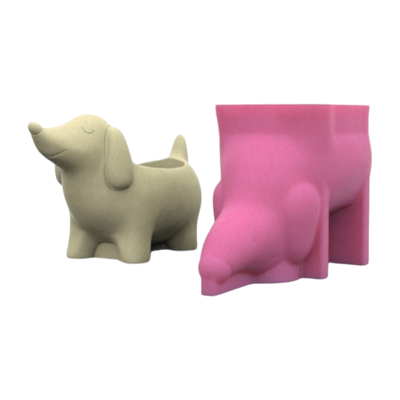 Planter Moulds Vase Molds Dachshund Dog Shape Flowerpot Molds Epoxy Resin Mold Pen Storage Holder Molds