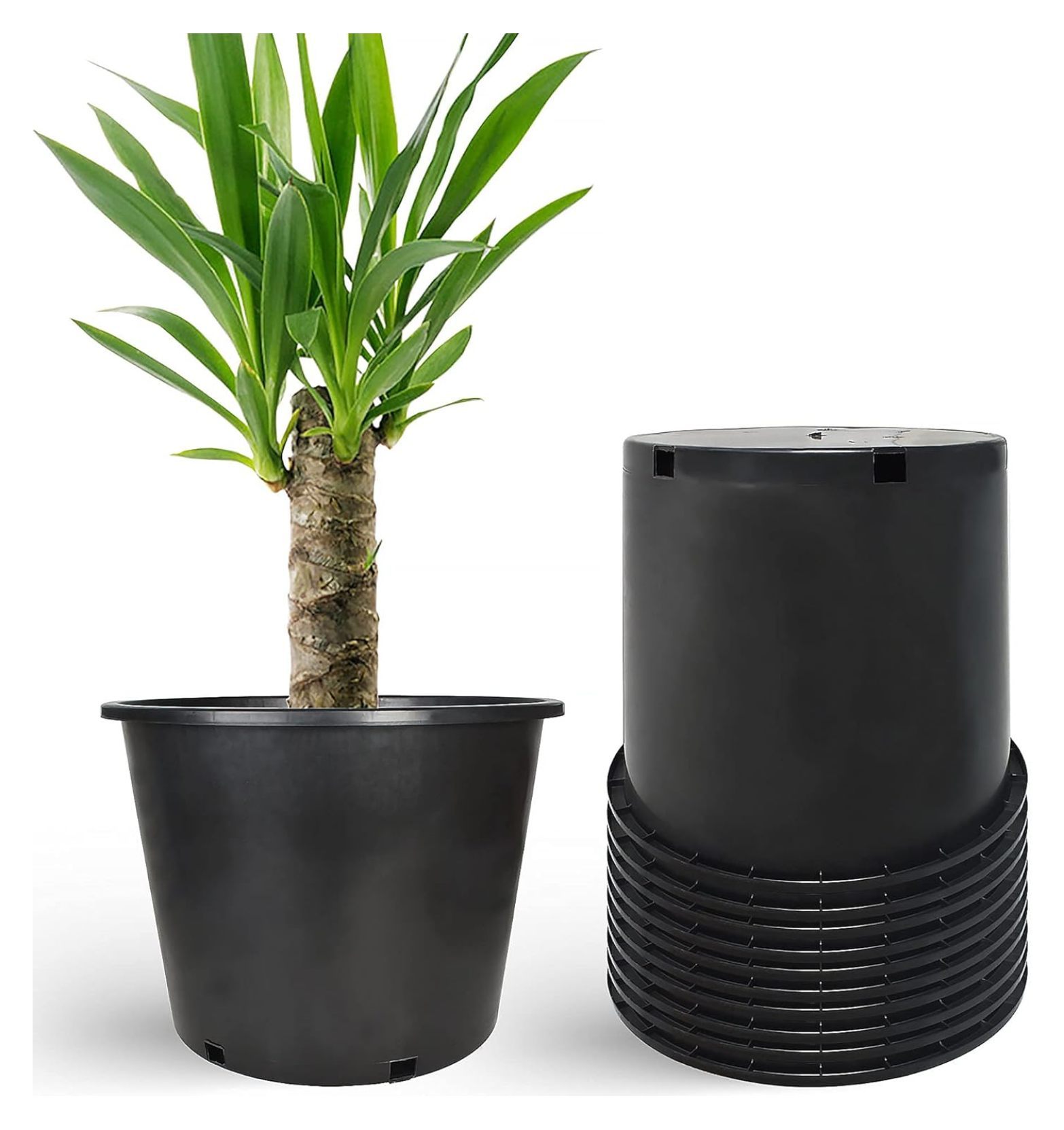 Planter Nursery Pots 6.3 Gallon Pots for Plants, Injection Molded