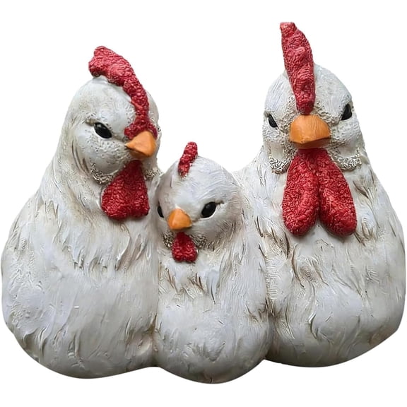 Planter Pot, Chicken Flower Pot Resin Hen Statue Plant Pots Chicks and Hens Plant Container Farmhouse Animal Rooster Planter Collection Chickens Coops Family Flower Pots