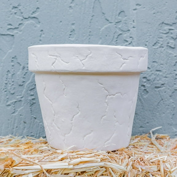 Planter Pot Crackle Effect 6" IN STOCK Ceramic Bisque Ready To Paint Pottery