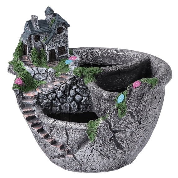 Planter Pot Flower Pots Succulent Resin Plants Plant Garden Fairy Creative Containers Ceramic Holders Decorative Indoor