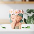 thumbnail image 1 of Planter Pot Girl Face Planters, Bonsai Pot Table Centerpiece Home Decor Ornament Flower Pot Flowerpot for Bar Office Drawing Room Bookshelf Style B, 1 of 8