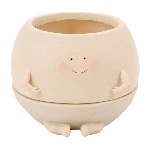 Planter Pot Succulent Flower Pot Funny Resin Cute Head Succulent Planters Pots For Outdoor Courtyard Garden