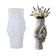 Planter Silicone Mold Flower Pots Concrete Mold Handshake Statue Cement Gypsum MoldsFlower Vases Epoxy Casting Molds