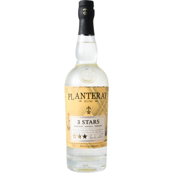 Planteray 3 Stars White Rum, 750 ml 41.2% ABV