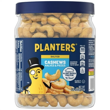 Planters Cashews Halves & Pieces, 1.63 lb Container