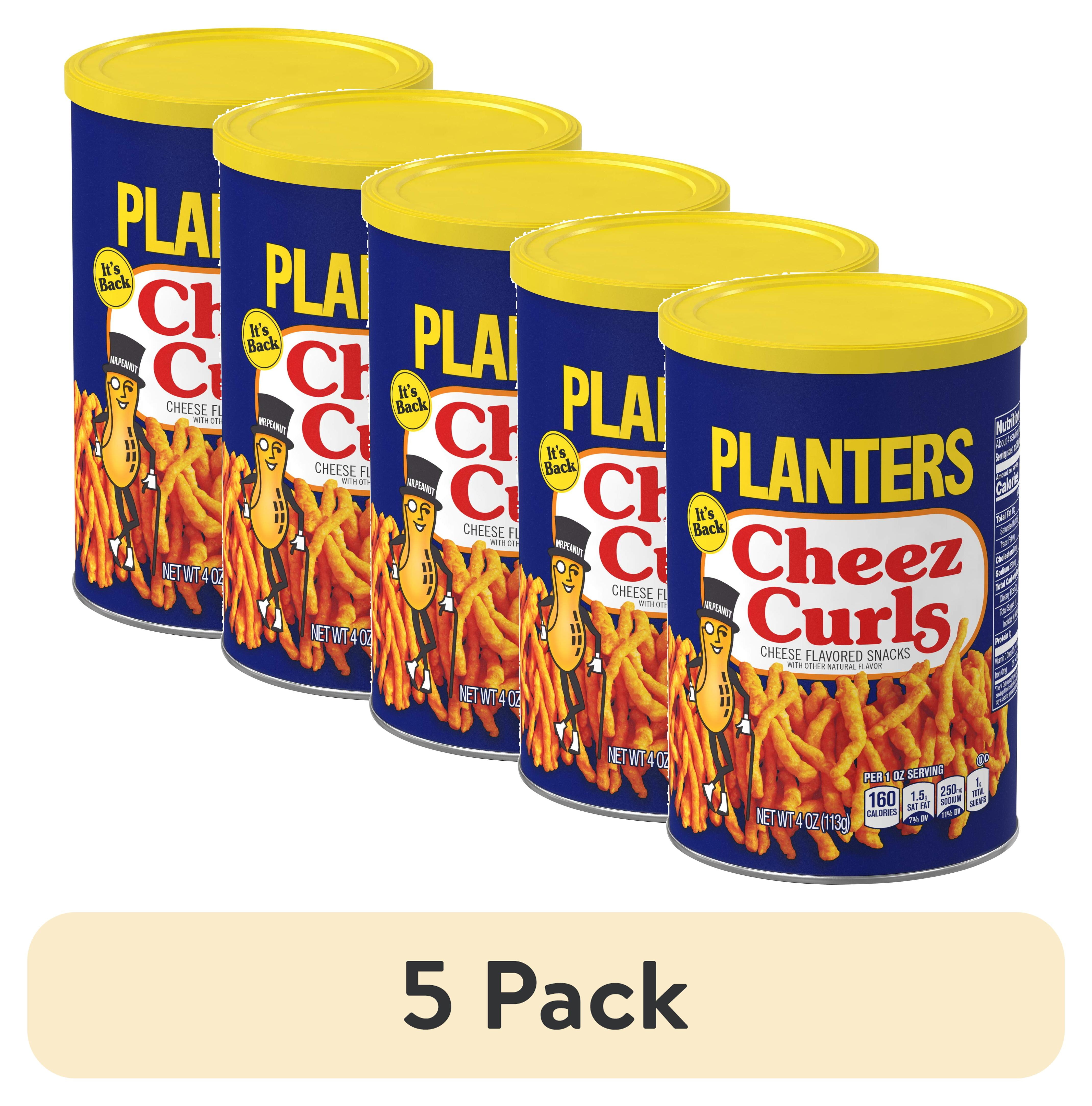 (5 pack) Planters Cheez Curls Cheese Flavored Snacks (12 ct Pack, 4 oz
