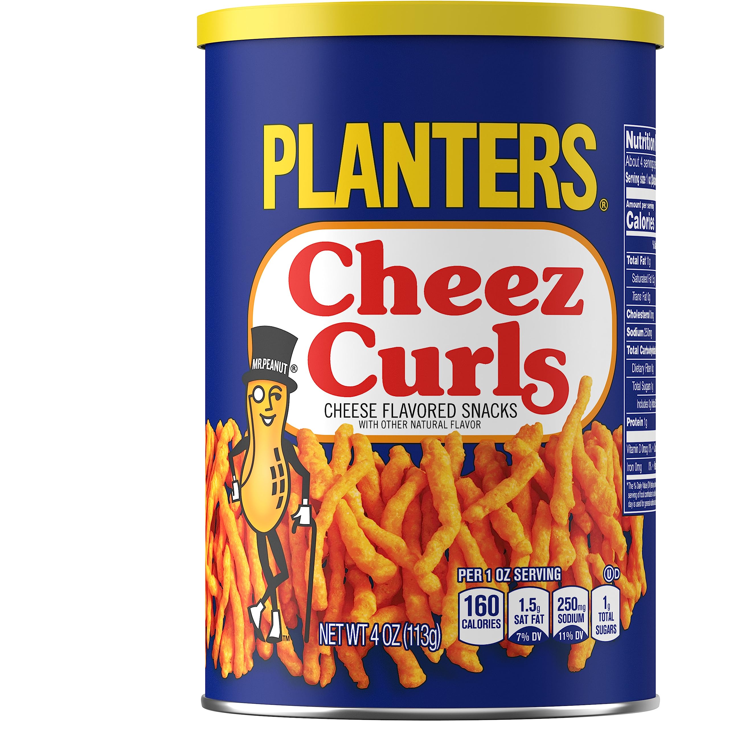 Planters Cheez Curls Cheese MMF7 Flavored Snacks, 4 Oz