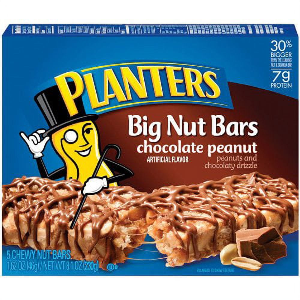 Planters Chocolate Peanut Big Nut Bars, 5ct