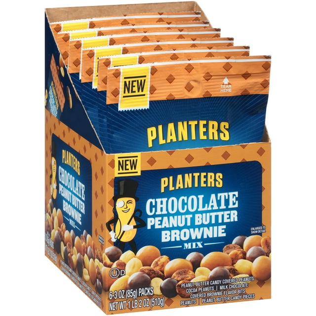 Planters Chocolate Peanut Butter Brownie Mix 6 3 oz Bags