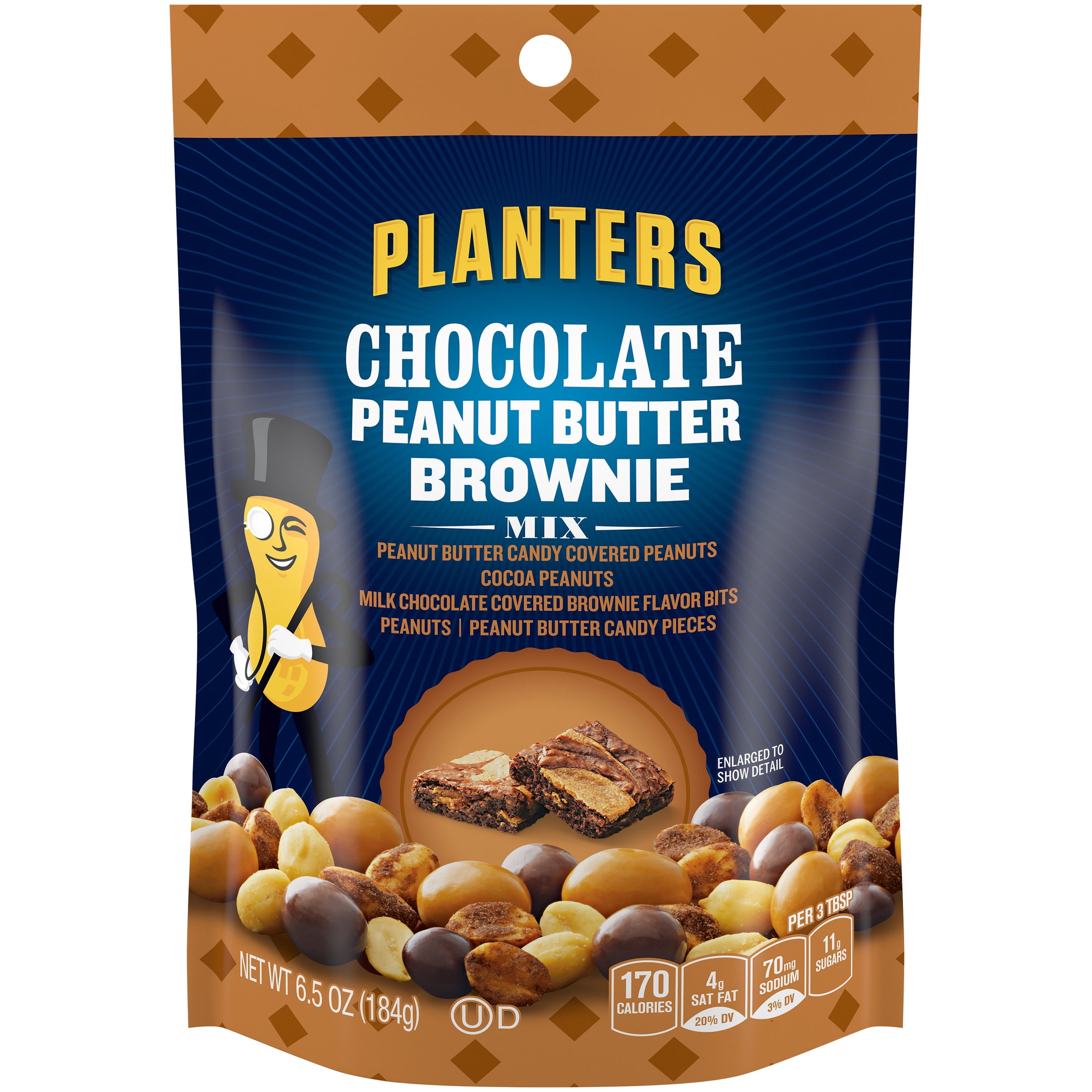 Planters Chocolate Peanut Butter Brownie Mix, 6.5 oz Bag