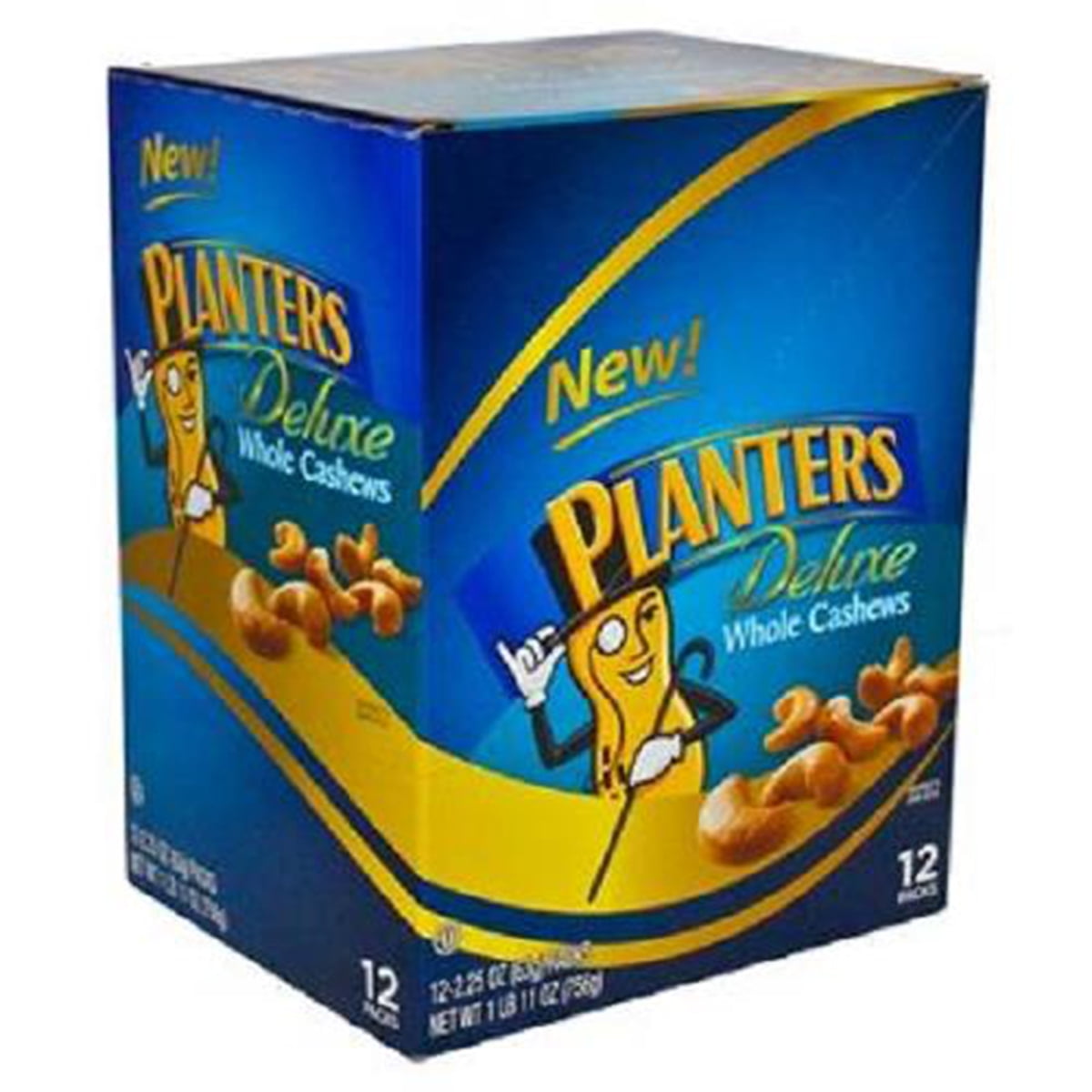Planters Deluxe, Whole Cashews, Count 12 (2.25 oz) Nut & Dry Fruit