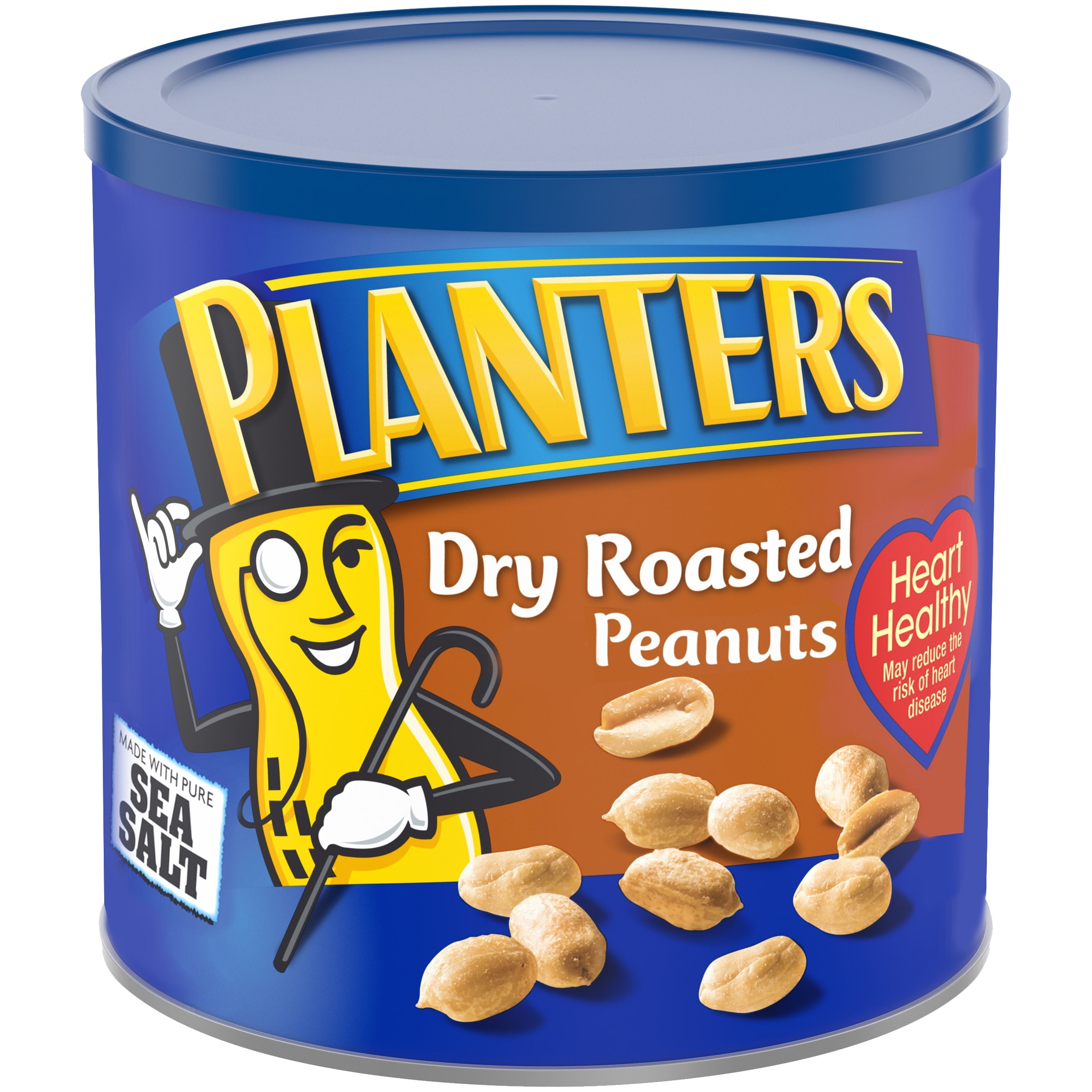 Planters Dry Roasted Peanuts, 3.25 lb Canister