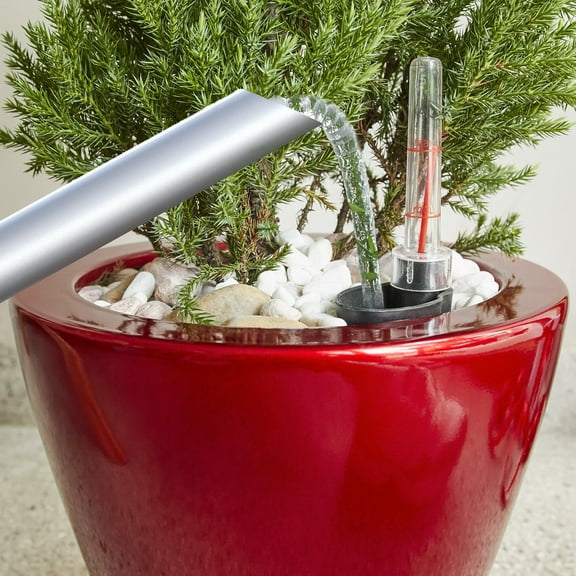 Planters For Outdoor Plants, 2-Pack Smart Self-watering Planter Pot for Indoor and Outdoor - Red - Round Cone, Red Garden Pots,Abs Indoor Garden Pots