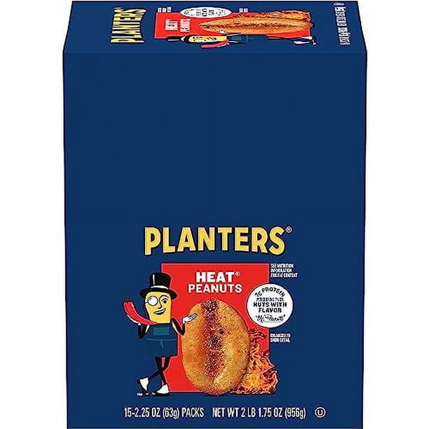Planters Heat Peanuts (2.25oz Bags, Pack of 15) - Walmart.com