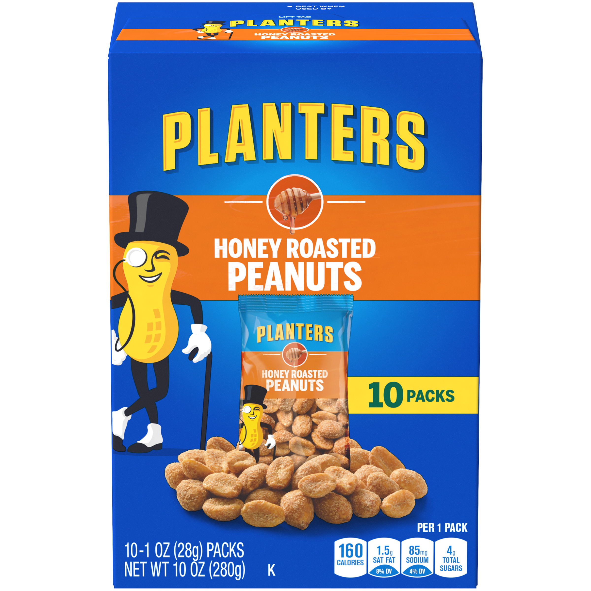 Planters Honey Roasted Peanuts, 52 oz Can