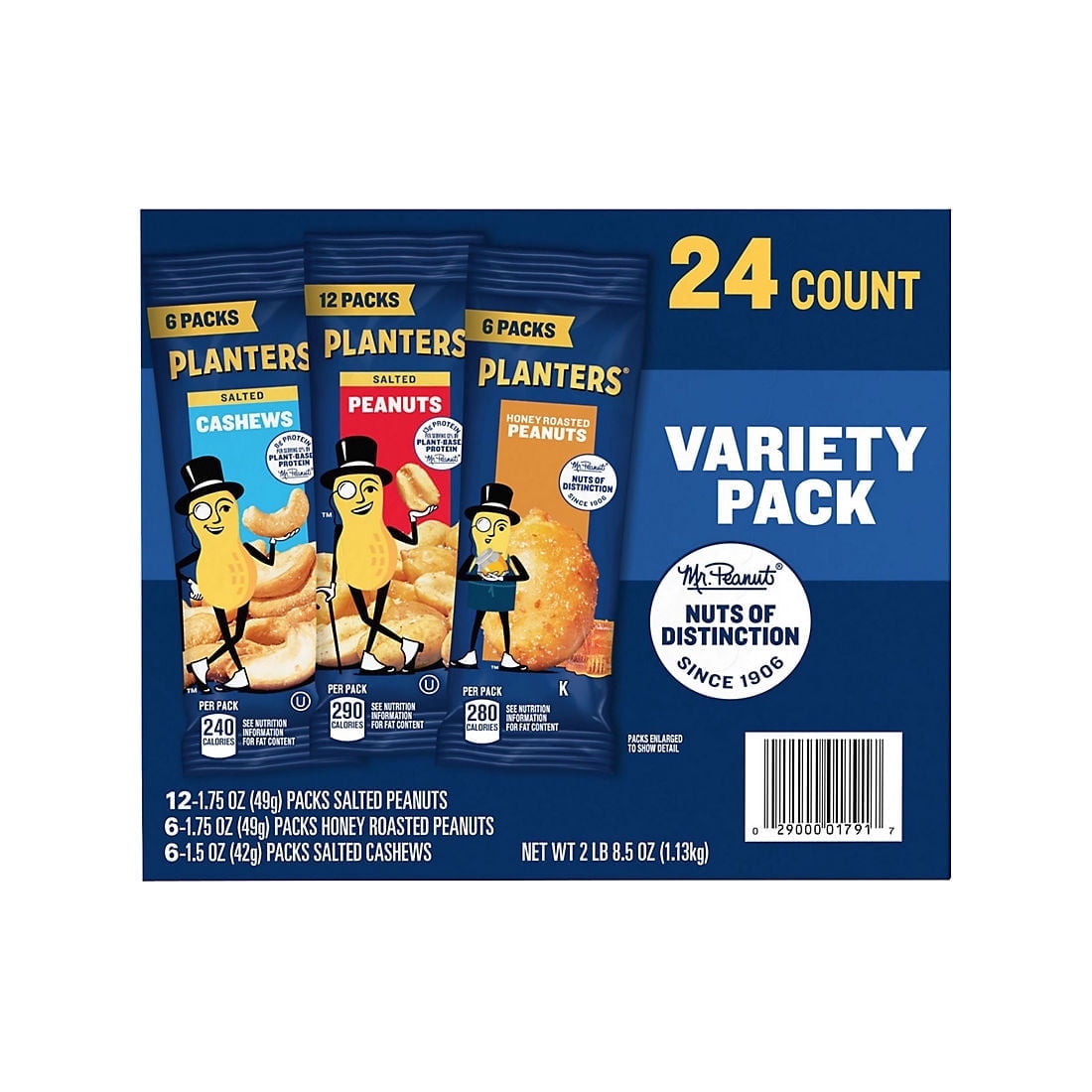 Planters Individual Variety Pack, 24 pk