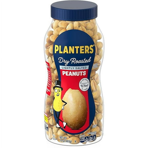 Pack of 2 Planters Lightly Salted Dry Roasted Peanuts 16 oz