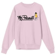 Planters Mr. Peanut Adult Pink Crew Neck Sweatshirt-XXL