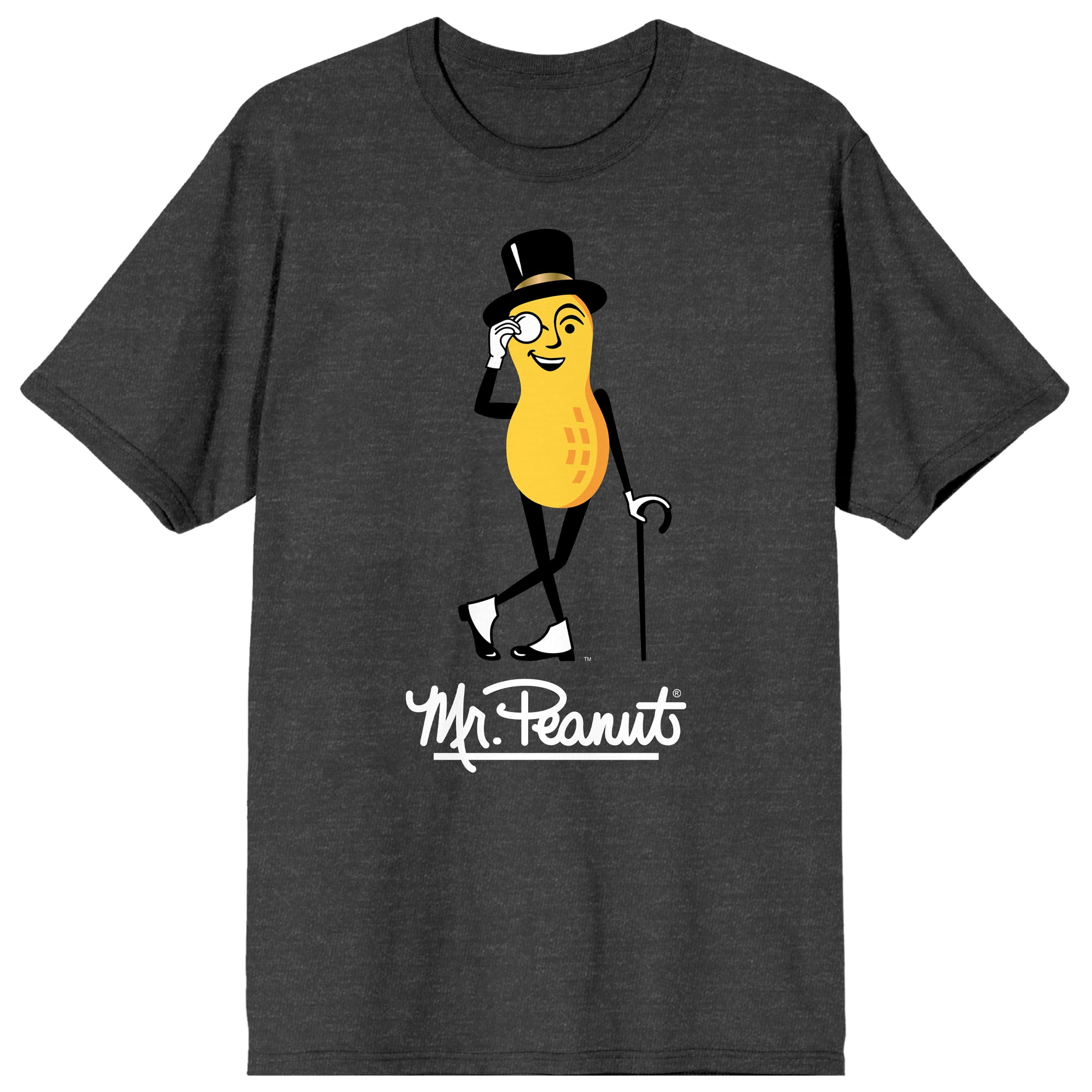 Planters Mr. Peanut Men's Black Short Sleeve Tee-Large - Walmart.com