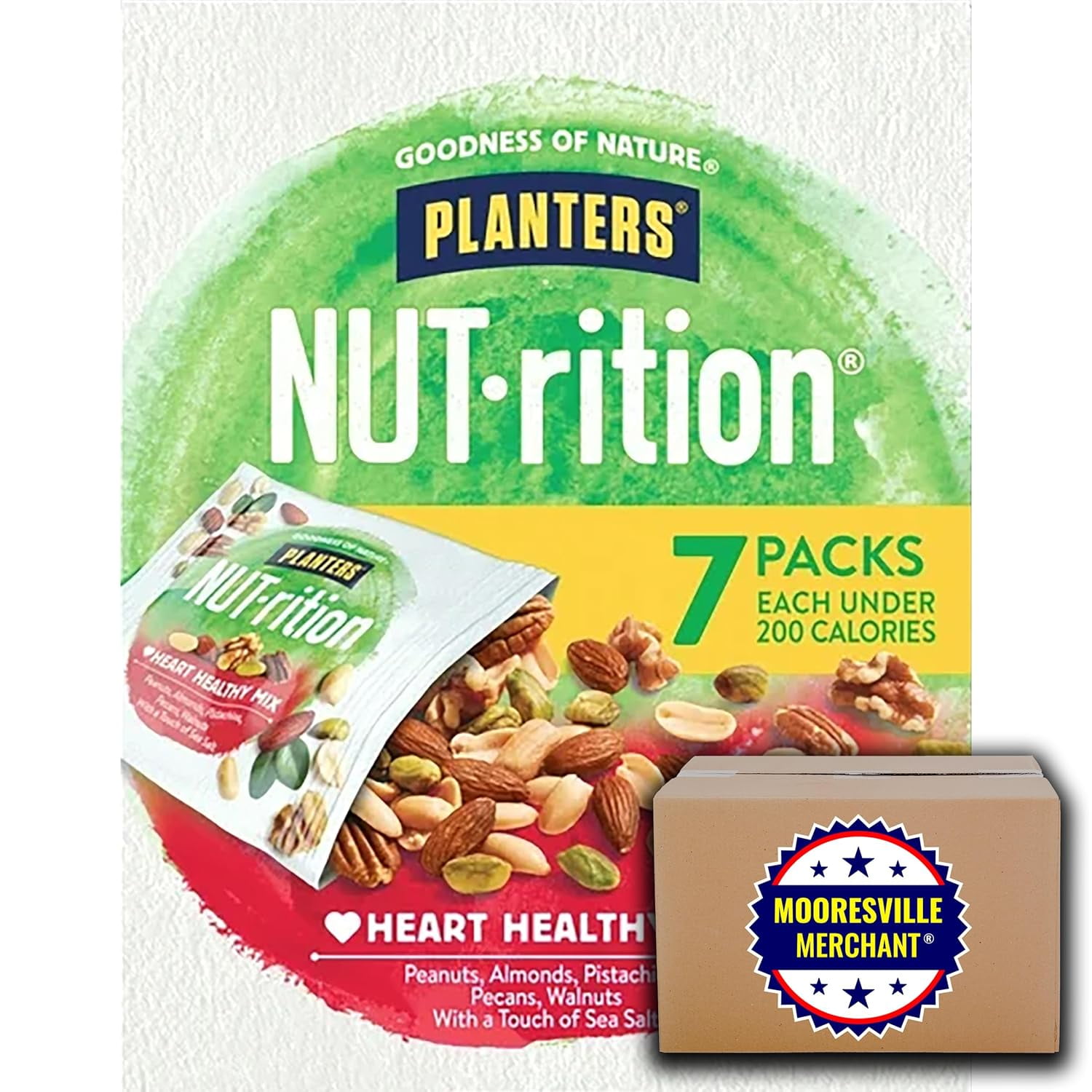 Planters NUT-RITION Heart Healthy Nut Mix, 1 oz, 14 Packs with Decal ...