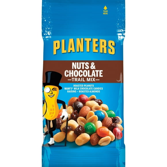 Planters Nut/chocolate Trail Mix - Chocolate, Nutty - 2 Oz - 72 / Carton