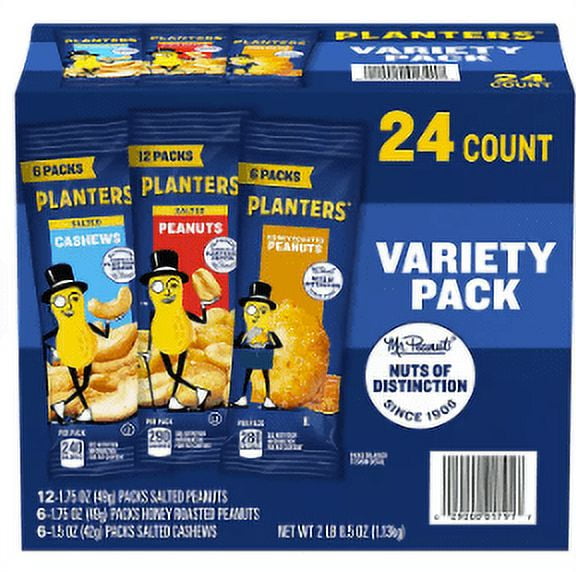 Planters Nuts Cashews and Peanuts Variety Pack (40.5 oz., 24 pk.)