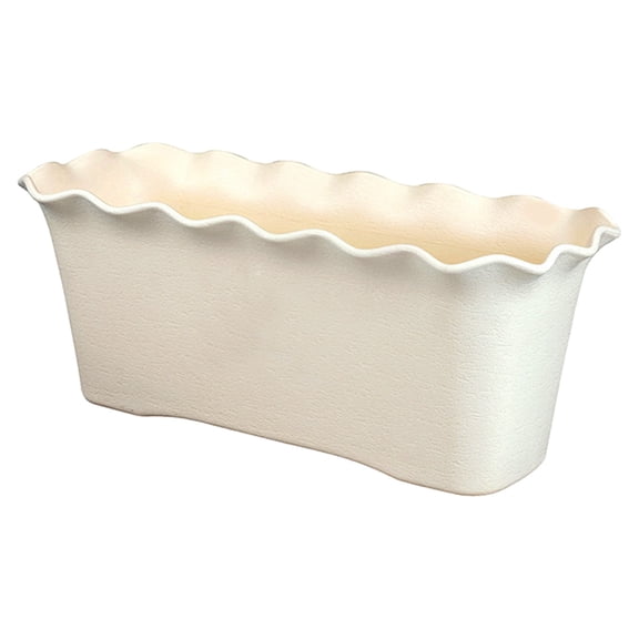 Planters for Outdoor Plants Flower Pots Planter Boxes Outdoor Long Rectangular Plastic Vegetable Planting Trough 3-Pack for Balcony Home Garden Herbs Succulents Growing Vegetables Gardening Gadget