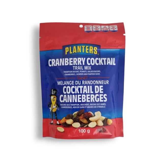 Planters Peanuts Cranberry Cocktail Trail Mix, 100g/3.5 oz. Bag ...