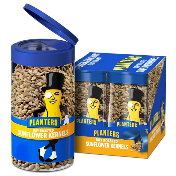 Planters Pop & Pour Dry Roasted Sunflower Kernels, 4 ct Box, 5.85 oz Jars