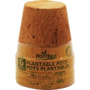 Planters Pride RZR04002 4" Fiber Grow Pots 6 Pack