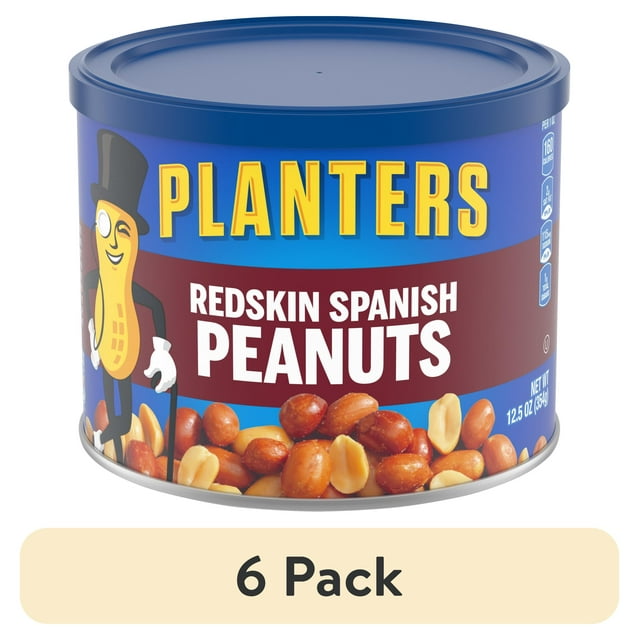(6 pack) PLANTERS Redskin Spanish Peanuts, Roasted Salted Peanuts