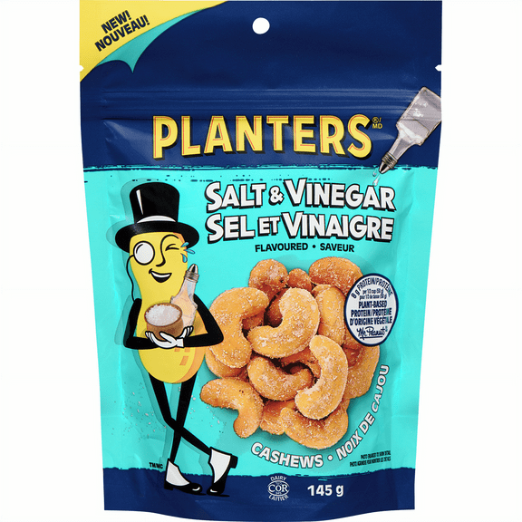 Planters Salt & Vinegar Flavored Cashews, 145g/5.1 oz.