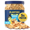 thumbnail image 1 of Planters Salted Cashew Halves & Pieces, 5g (8% DV) Plant-Based Protein Snacks for Adults, Gluten Free, Kosher, 26 oz Resealable Jar, 1 of 12