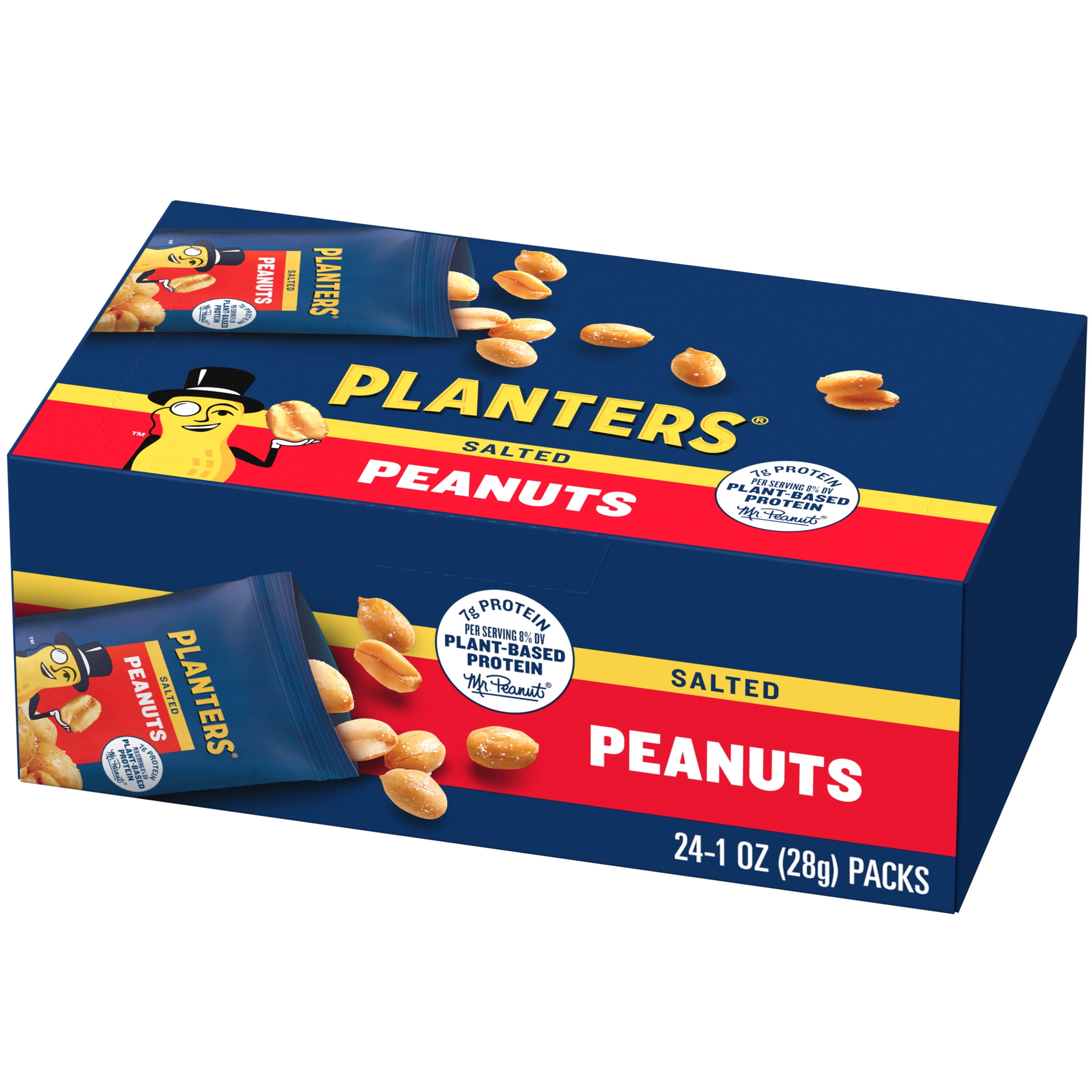 Planters Salted Peanuts, 24 ct Box, 1 oz Packs