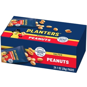 Planters Peanuts, Salted, 1 Oz Bags, 24 Ct