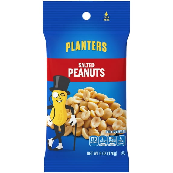 Planters Salted Peanuts, 6 oz Bag