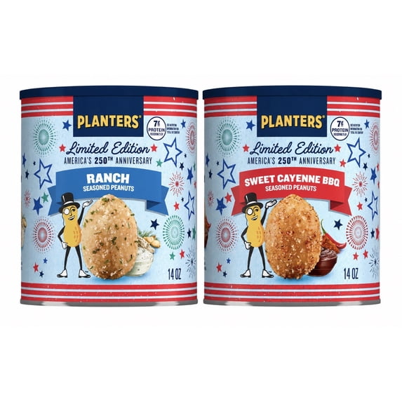 Planters Seasoned Peanuts Ranch and Sweet Cayenne BBQ, 2 Count