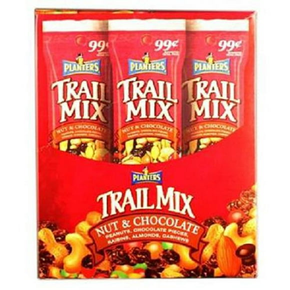 Planters , Trail Mix Nut & Chocolate, Count 18 (1.7 oz) - Nut & Dry Fruit / Grab Varieties & Flavors