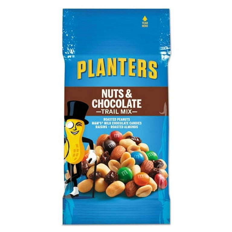 Trail Mix, Nut and Chocolate, 2 oz Bag, 72/Carton Trail Mix, Nut and Chocolate, 2 oz Bag, 72/Carton