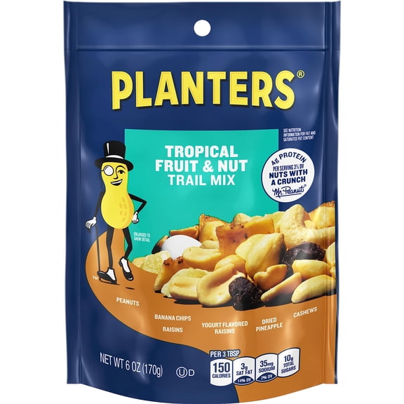 Planters Tropical Fruit & BCF26 Nuts, Trail Mix, 6 Oz