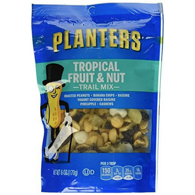 Planters Tropical Fruit & Nuts Trail Mix (6oz Bags, Pack of 6