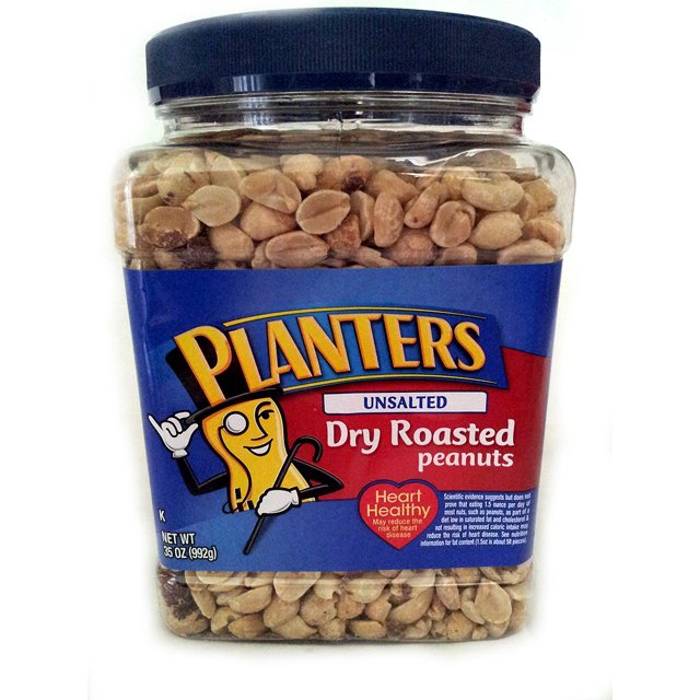 Planters Unsalted Dry Roasted DNF2 Peanuts, 35 Ounce