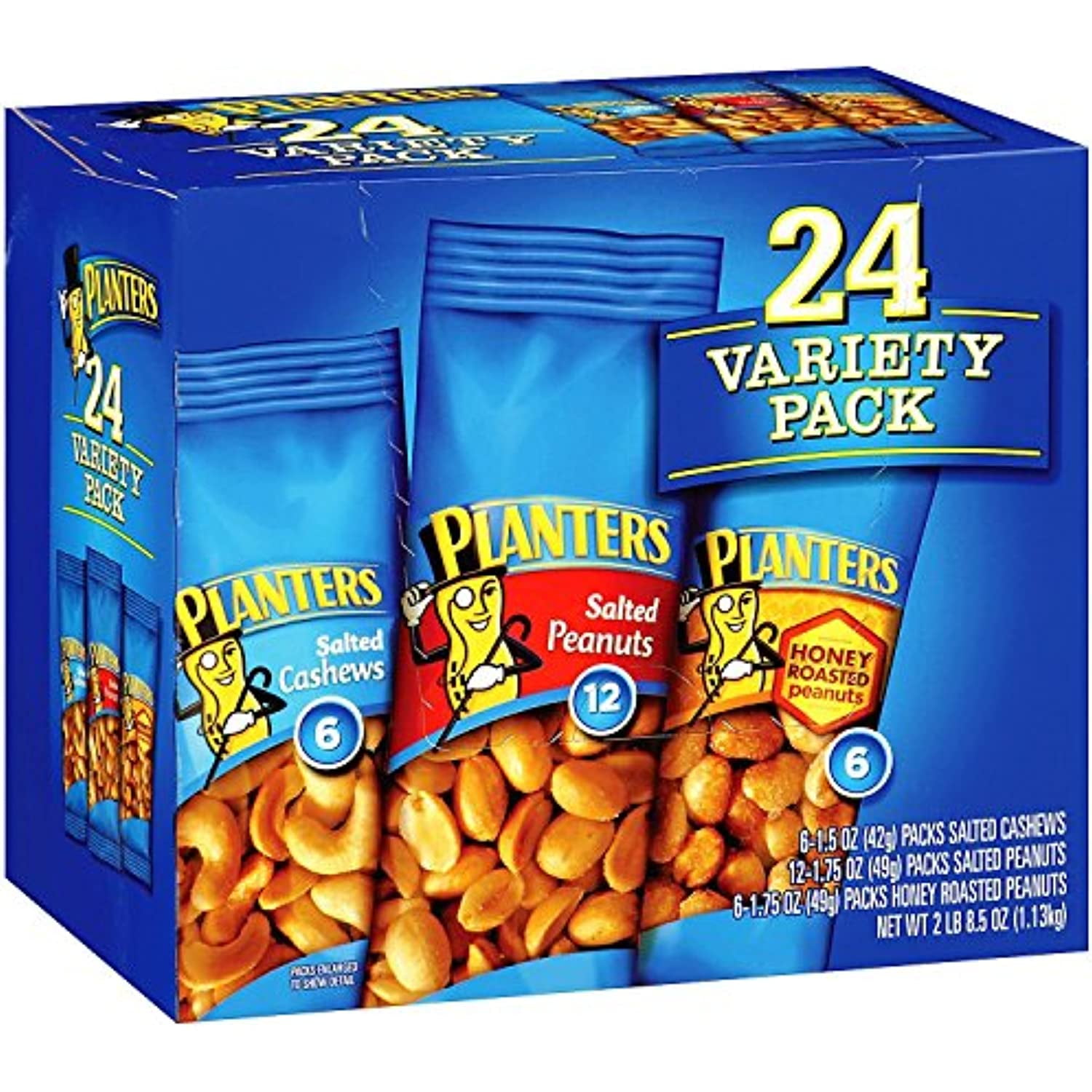Planters Variety Pack Peanuts & Cashews 1.75 Oz / 24 Count