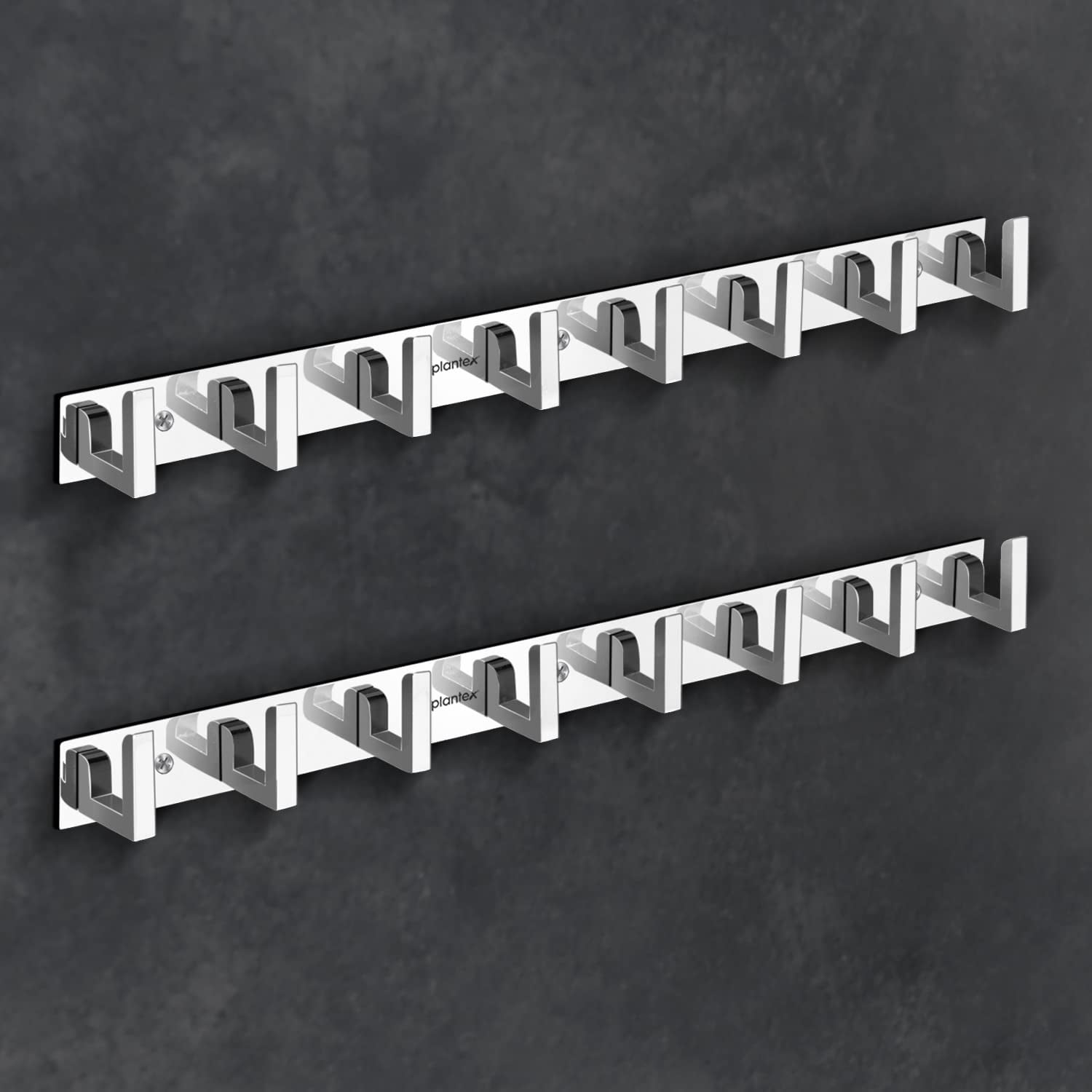 Plantex Aluminum Hook Rail with LShape Hooks for Walls of ...