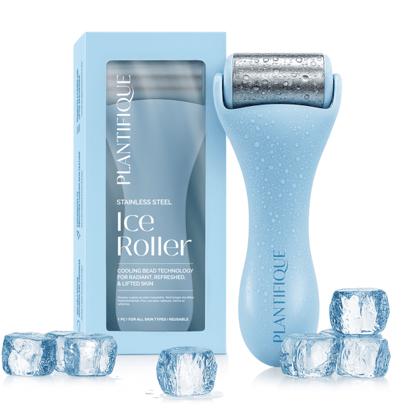 Plantifique Facial Ice Roller, Cryotherapy Massage Tool, Stainless Steel Roller