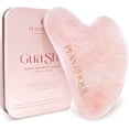 thumbnail image 1 of Plantifique Rose Quartz Gua Sha Facial Tool, Face Massager for Lymphatic Drainage, 1 of 10
