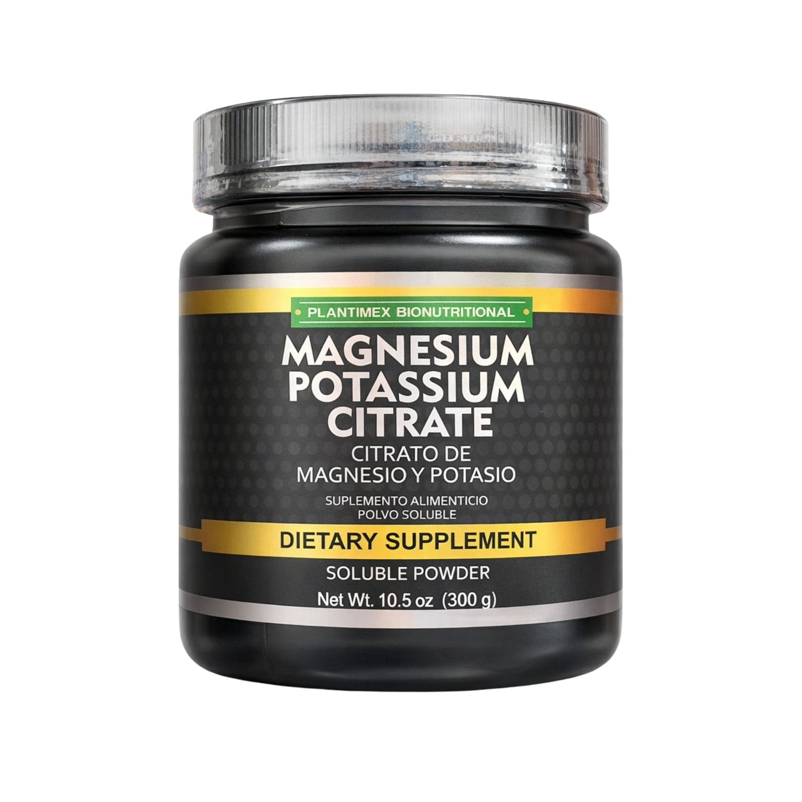 Plantimex Magnesium Potassium Citrate Powder 10.5 oz (300g) – Soluble Electrolyte Supplement, Easy Mix Drink Powder, Unisex Daily Mineral Support